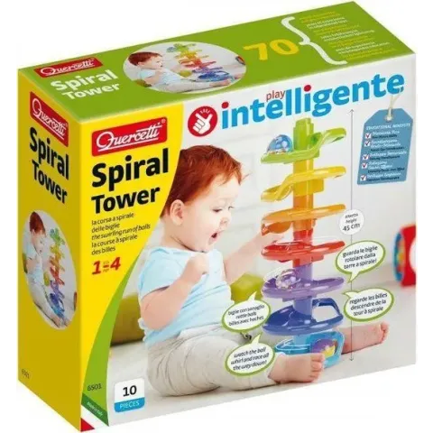 Quercetti Knikkerbaan Spiral Tower: 10-delig