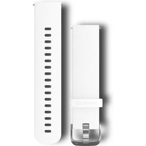 Quick release siliconen polsband 20mm wit, Large én regular