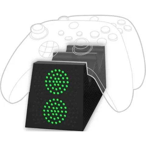 Qware Gaming - Xbox Dual Charging Dock - Charger - Oplader - Charging station - Charger - Dual Controller - LED Indicatie - Dual Charging - Docking station - Xbox - Zwart