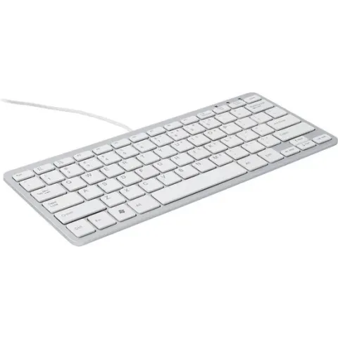 R-Go Tools R-Go Compact Toetsenbord, AZERTY (BE), wit, bedraad