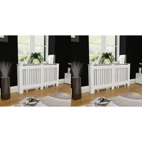 Radiatorombouw 2 st 152 cm MDF wit