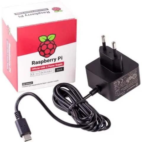 Raspberry Pi 4 / 400 voeding - EU stekker - USB-C  - 5.1V - 3A - zwart
