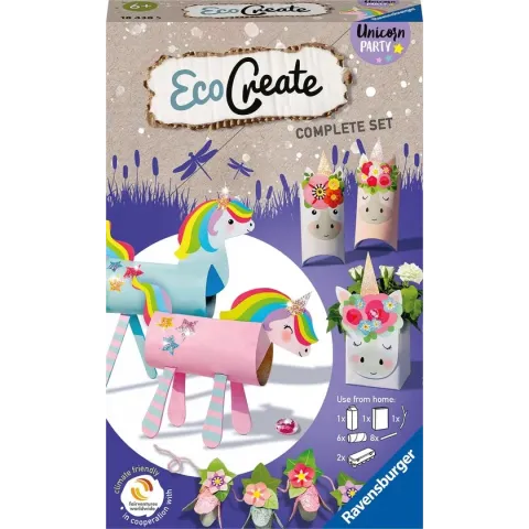 Ravensburger EcoCreate Mini Unicorn Party - Hobbypakket - Knutselen met oude verpakkingen