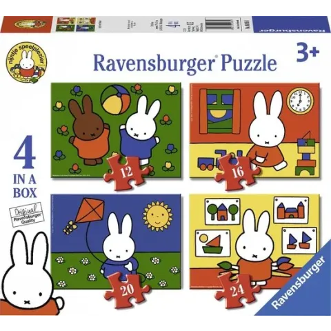 Ravensburger nijntje 4in1box puzzel - 12+16+20+24 stukjes - kinderpuzzel