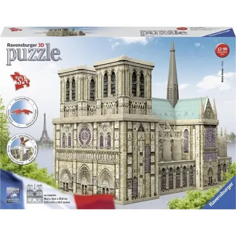 Ravensburger Notre Dame Parijs - 3D puzzel gebouw - 324 stukjes
