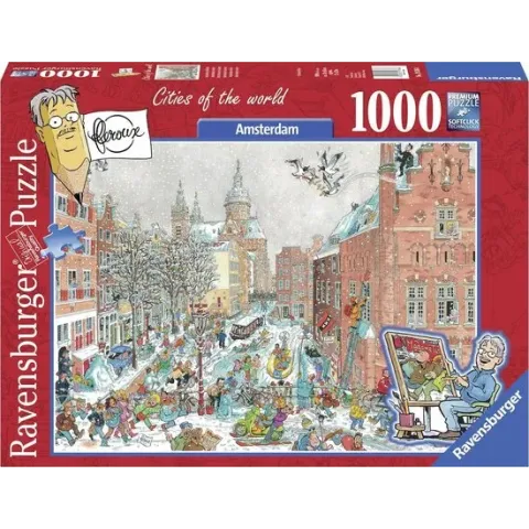 Ravensburger puzzel Fleroux´s Amsterdam in winter - legpuzzel - 1000 stukjes