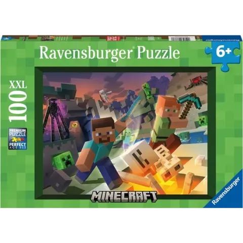 Ravensburger puzzel Monster Minecraft - Legpuzzel - 100XXL stukjes