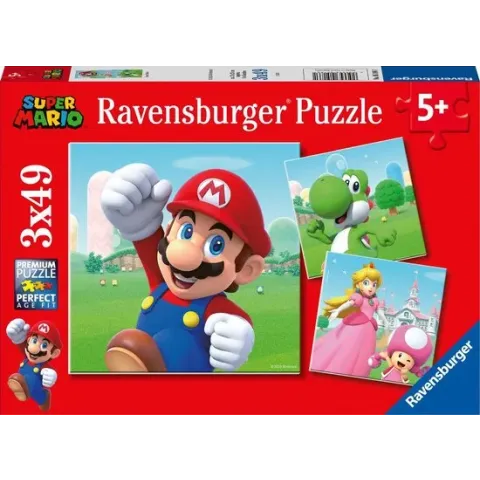 Ravensburger puzzel Super Mario - 3x49 stukjes - kinderpuzzel
