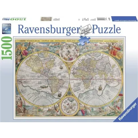 Ravensburger puzzel Wereldkaart 1594 - Legpuzzel - 1500 stukjes