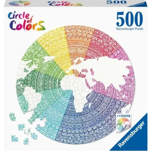 Ravensburger Round Puzzle Circle Of Colors Mandala