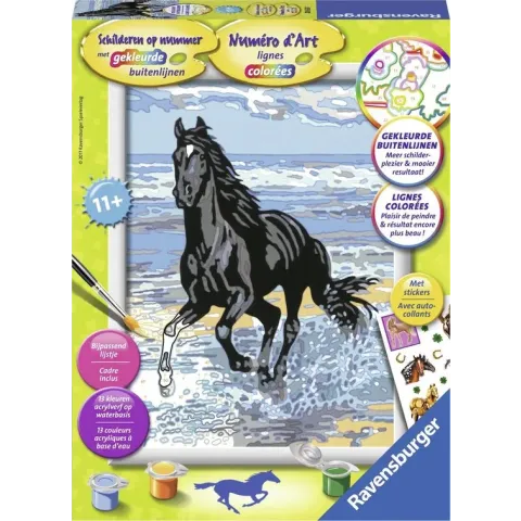 Ravensburger Schilderen op nummer Paard in de branding