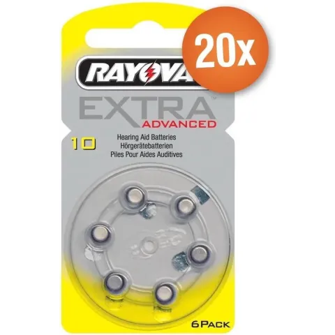Rayovac 10 extra advanced hoortoestel batterij - Geel - 120 stuks