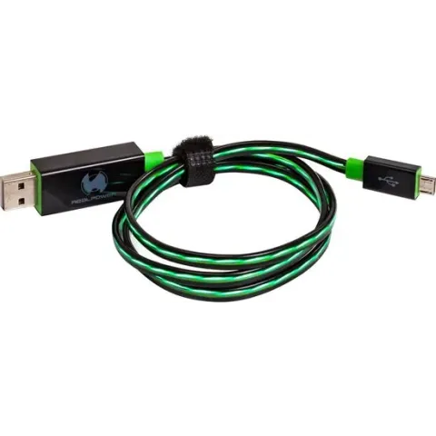 RealPower - LED Floating Kabel micro-USB - Groen