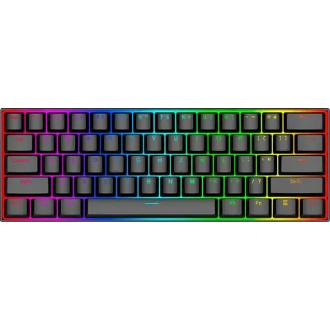 Redragon Dragonborn K630 - Bedraad 60% mechanisch toetsenbord - Linear Red Switches - Waterdicht - 61 anti-ghosting-toetsen - Programmeerbaar - RGB Backlight - QWERTY/US