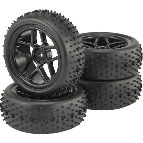 Reely 1:10 Buggy Complete wielen Spike 5-dubbelspaaks Zwart 2 stuk(s)