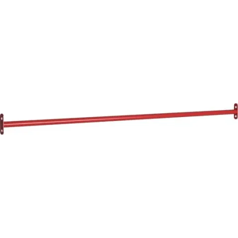 Rekstok 125 cm staal rood