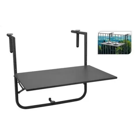 Relaxwonen - Balkontafel mat donker grijs 40 x 60 cm