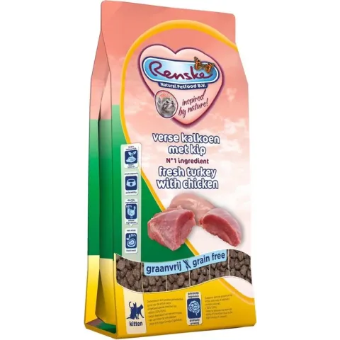 Renske Premium Verse Kalkoen met Kip - Kitten - Droogvoer - 400 gr