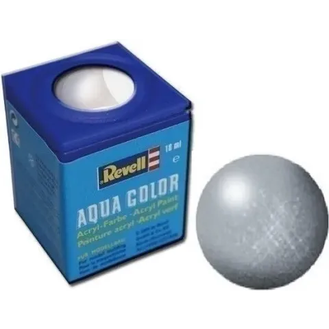 Revell Aqua  #90 Silver - Metallic - Acryl - 18ml Verf potje.