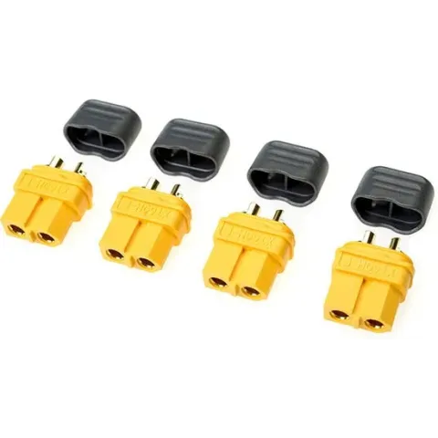 Revtec - Connector - XT-60 - met beschermkap - Goudcontacten - Man. - 4 st
