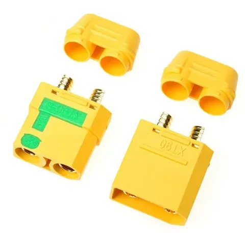 Revtec - Connector - XT-90S - Anti Spark - Beschermkap - Goudcontacten - Mannelijk + Vrouwelijk - 1 paar