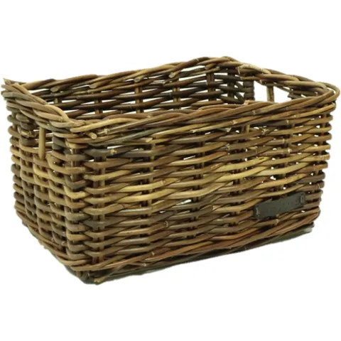 Rieten Fietsmand Bruin Maat L