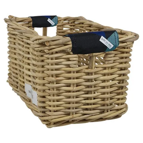 Rieten Fietsmand L Colored Triangles grijs