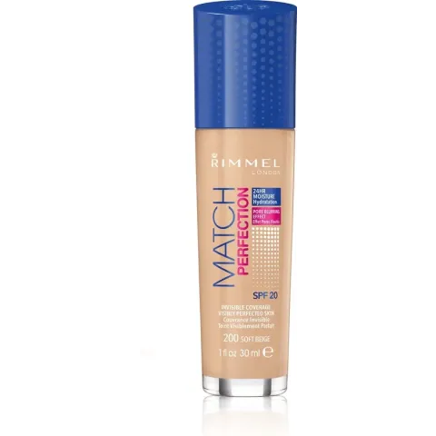 Rimmel London Match Perfection Foundation - 200 Soft Beige - Beige