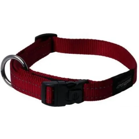Rogz For Dogs Fanbelt Halsband - Rood - 20mm x 34-56cm