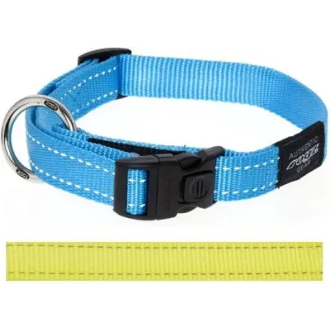 Rogz For Dogs Snake Hondenhalsband 16 mm x 26-40 cm - Geel