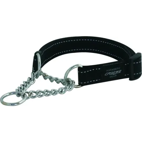 Rogz Utility Sliphalsband Ketting Zwart - - 45-70x2.5 cm