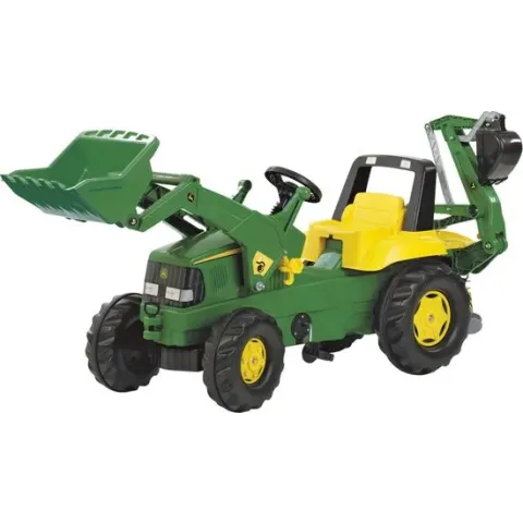 Rolly Toys Rolly Junior John Deere - Traptractor met Frontlader en Graafmachine
