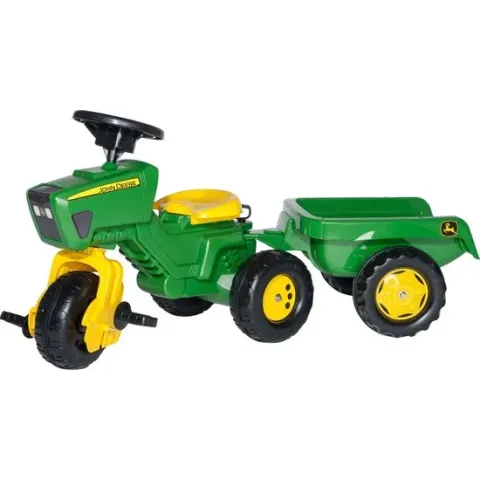 Rolly Toys Rolly MiniTrac John Deere Driewieler - Traptractor met Aanhanger