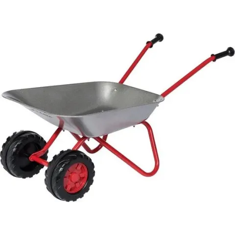 Rolly Toys Stalen Kruiwagen Zilver/rood