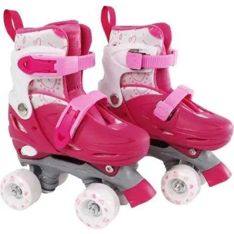 Rolschaatsen Street Rider roze/grijs maat 27-30