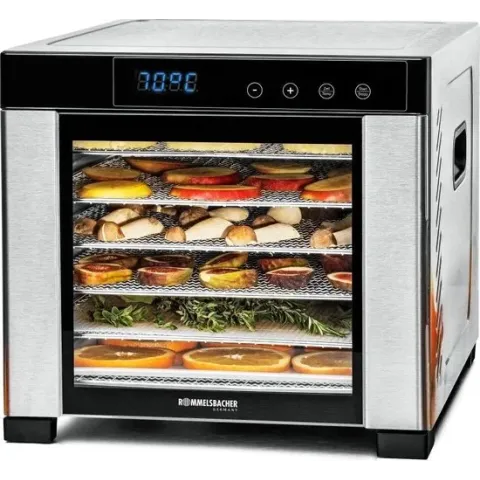 Rommelsbacher DA 900 voedseldroger Zwart, Roestvrijstaal 600 W