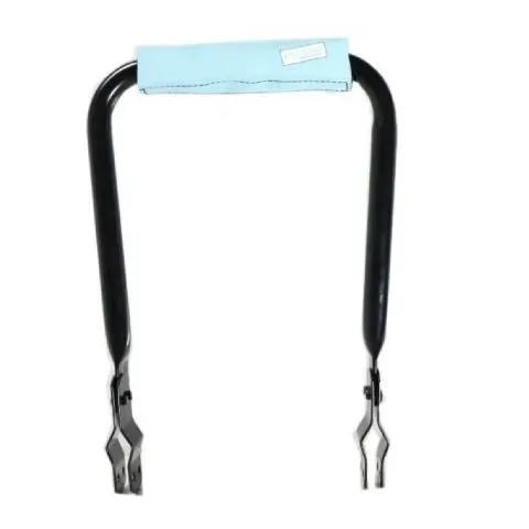 Rugsteun Rugleuning zwart met Baby Blue rugkussentje