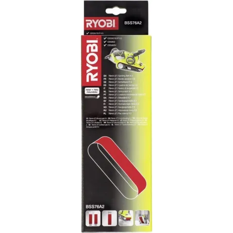 Ryobi BSS76A2 2-delige schuurriemset 76 mm