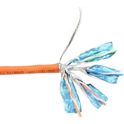 S/FTP CAT7 10 Gigabit 1000 MHz netwerkkabel met vaste aders - AWG23 - LSZH / oranje - 50 meter