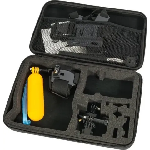 Salora ACTIONCAMPACK -  Accessoirepakket - Go Pro - Action Camera - Opbergcase - Accessoires - Chestmount - Selfiestick - Bobber