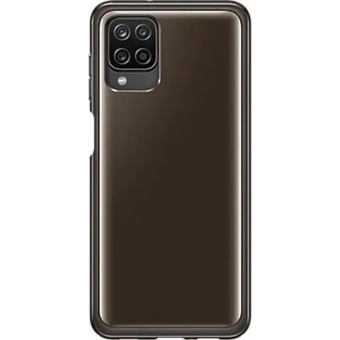 Samsung Clear Soft Hoesje - Samsung Galaxy A12 - Zwart