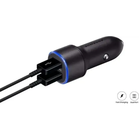Samsung EP-L1100 Dual USB Autolader / Fast Charger 15W - Zwart