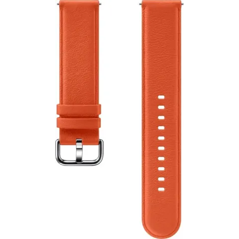 Samsung Lederen Armband voor Samsung Watch Active 2 - oranje