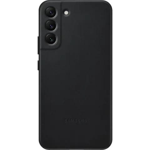 Samsung Lederen Hoesje - Samsung Galaxy S22 Plus - Zwart