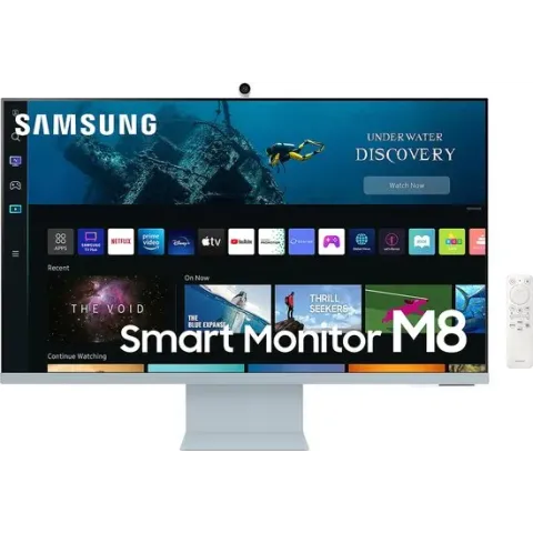 Samsung M8 LS32BM80BUU- 4K Smart Monitor - Webcam - USB-C 65w -  32 inch - Blauw