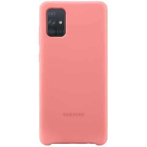 Samsung Silicone Cover Case - Samsung A71 - Roze