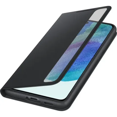 Samsung Smart Clear View Hoesje - Samsung Galaxy S21 FE - Donkergrijs