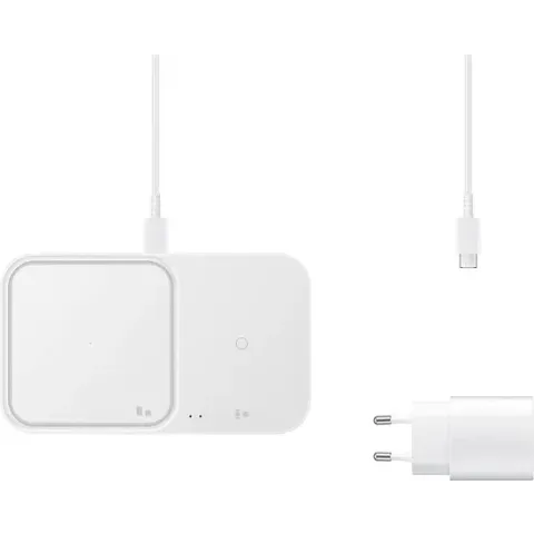 Samsung Wireless Charger Duo - met travel adapter - Wit