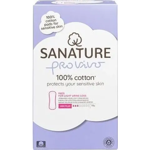 Sanature - Incontinentieverband Mini Plus Pro Vivo - 100% Katoen - 14 stuks