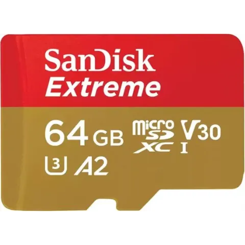 SanDisk Extreme MicroSDXC 64GB - 170MB/s - Inclusief SD Adapter - Inclusief SD Adapter